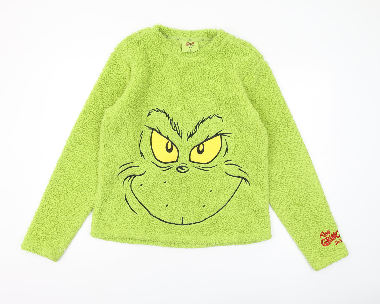 The Grinch Men's Green Pyjama Top S - Christmas Fleece