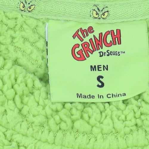 The Grinch Men's Green Pyjama Top S - Christmas Fleece