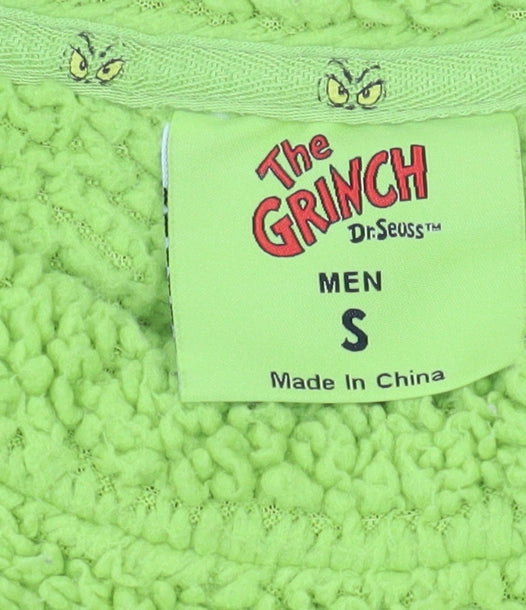 The Grinch Men's Green Pyjama Top S - Christmas Fleece