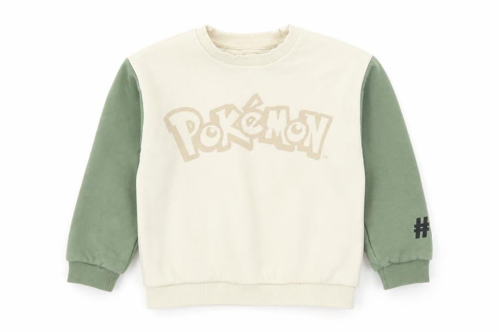 Front view of Marks & Spencer boys’ beige pokemon sweatshirt 3-4 years