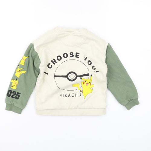 Marks and Spencer Boys Beige Pokemon Sweatshirt 3-4 Years