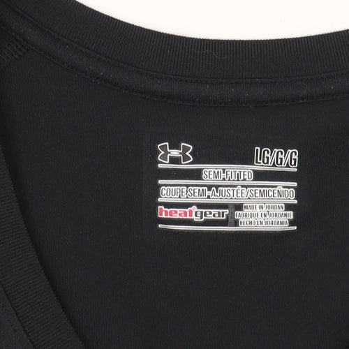 Under Armour Women's Black V-Neck T-Shirt Size L