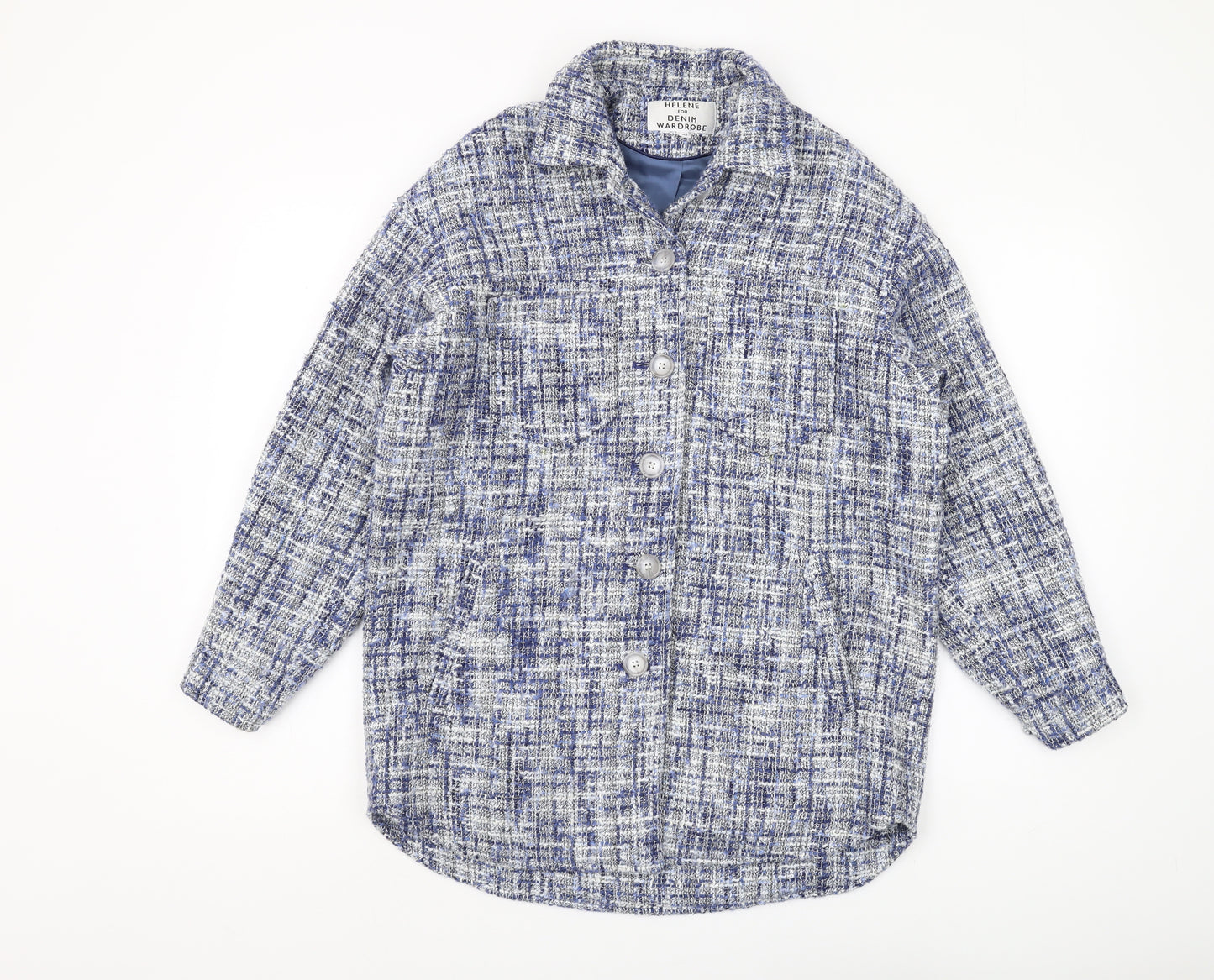 Denim Wardrobe Women's Blue Tweed Jacket Size 10