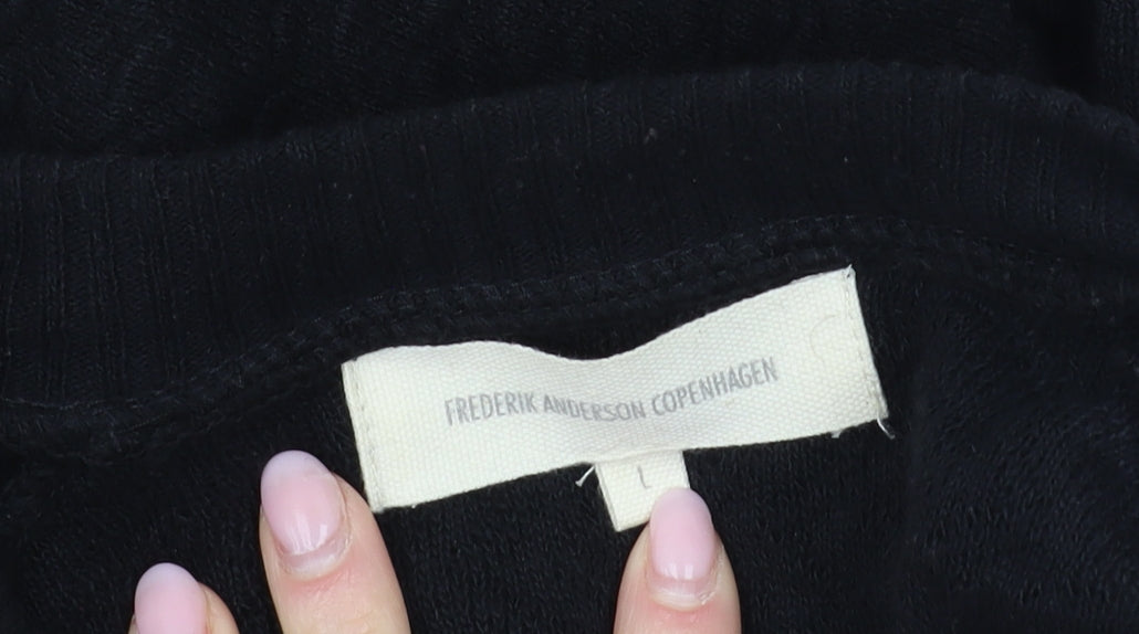 Frederik Anderson Copenhagen Men's Black Full Zip Jumper, L