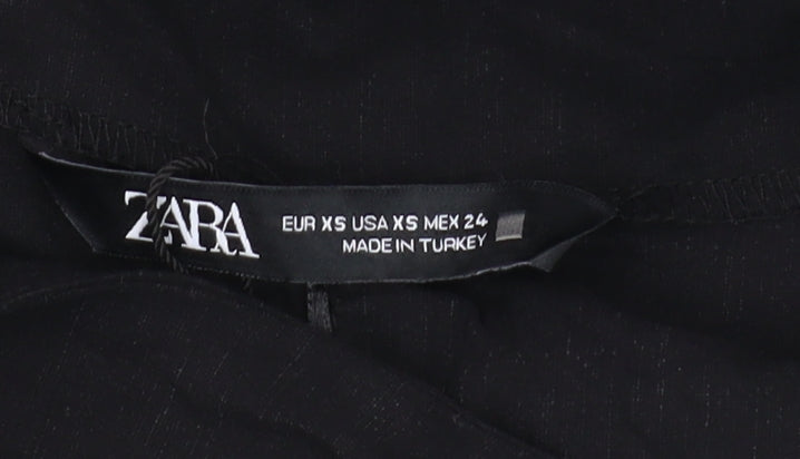 Zara Women's Black XS Midi Pencil Skirt