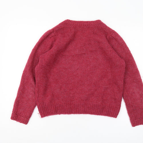 Grace & Mila Women's Red V-Neck Pullover Jumper S