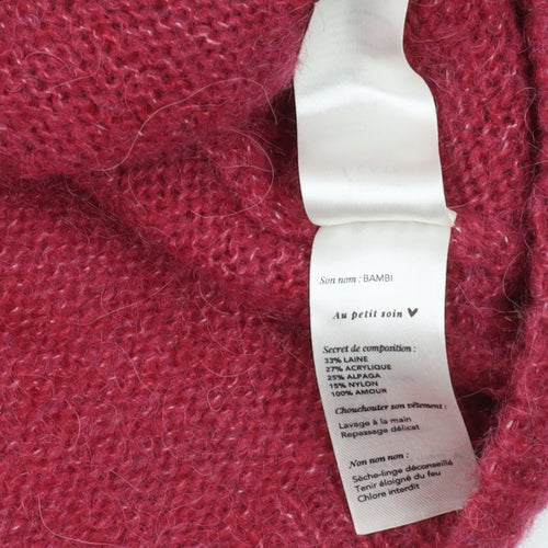 Grace & Mila Women's Red V-Neck Pullover Jumper S
