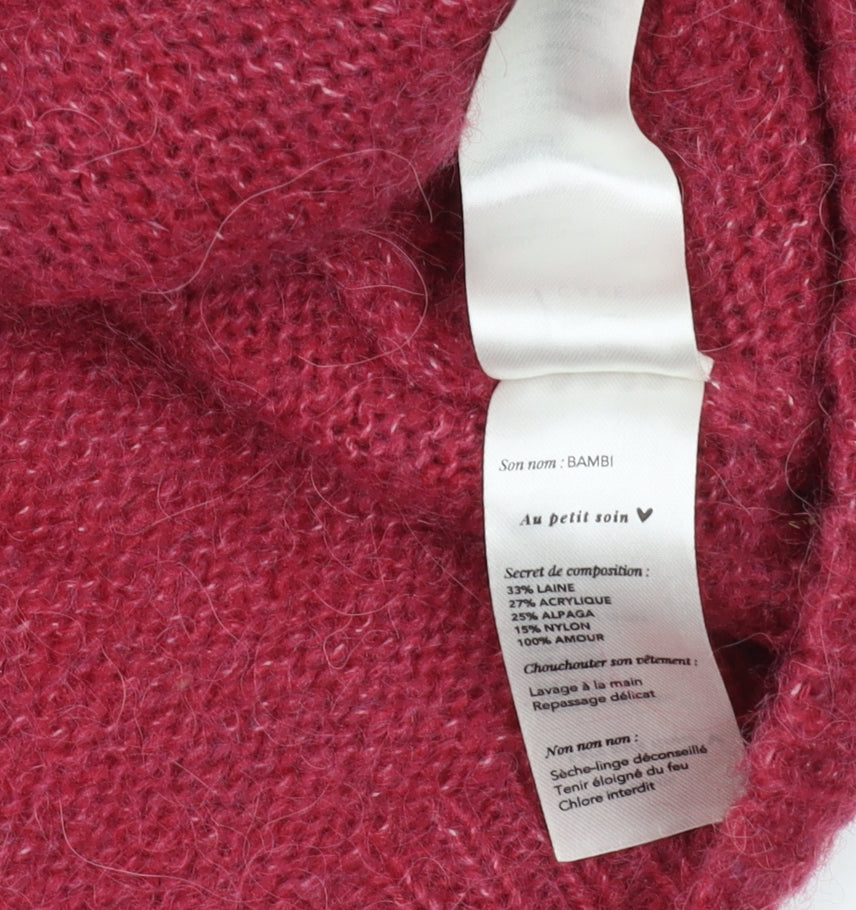 Grace & Mila Women's Red V-Neck Pullover Jumper S