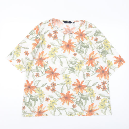 ISLE Women’s Multicoloured Floral T-Shirt L Casual