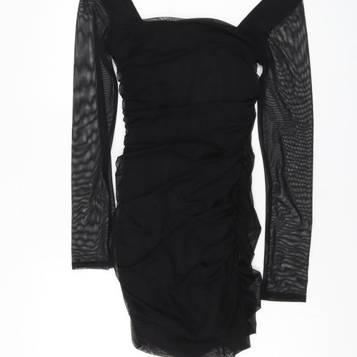 Pink Vanilla Women's Black Bodycon Party Dress Size 6