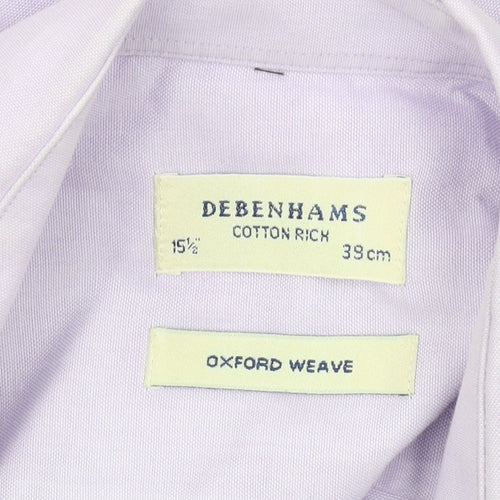 Debenhams Men's Purple Long Sleeve Button-Up Shirt