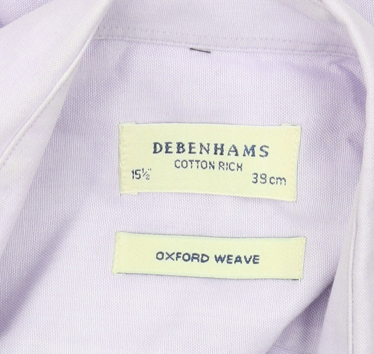 Debenhams Men's Purple Long Sleeve Button-Up Shirt