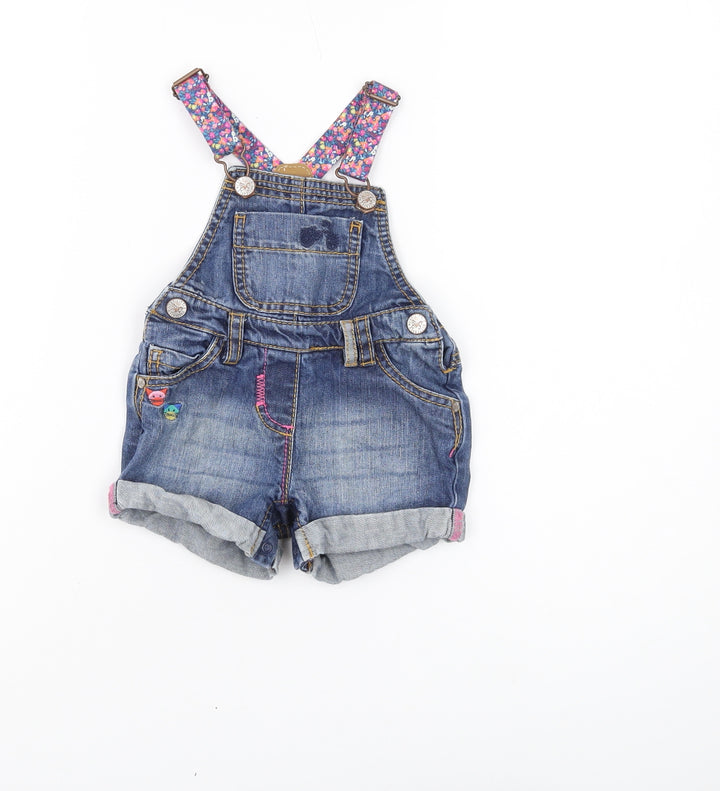 Next Unisex Baby Blue Denim Shorts 6-9 Months - Stylish & Comfy