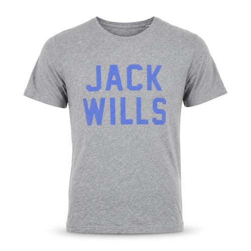 Jack Wills Men's Grey S Logo T-Shirt, Cotton, Casual