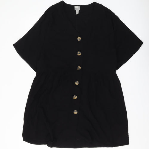 ASOS Women's Black Shirt Dress Size 8 Casual Style