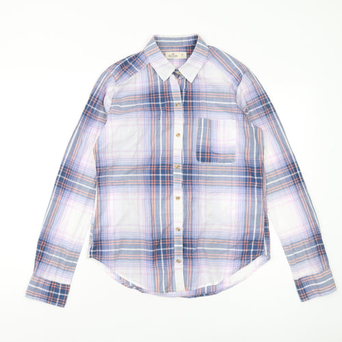 Hollister Women's Multicoloured Plaid Button-Up XS