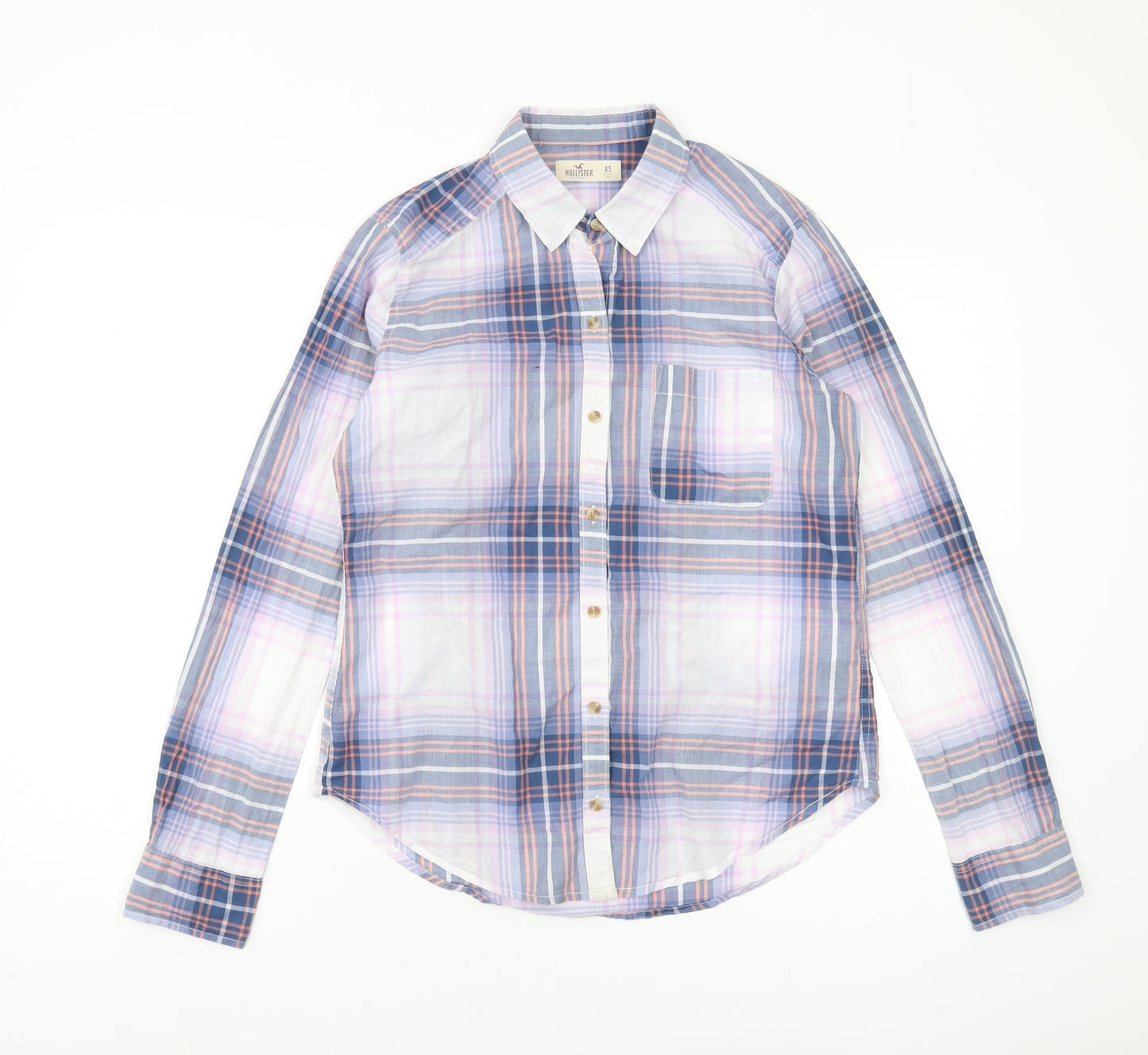 Hollister Women's Multicoloured Plaid Button-Up XS