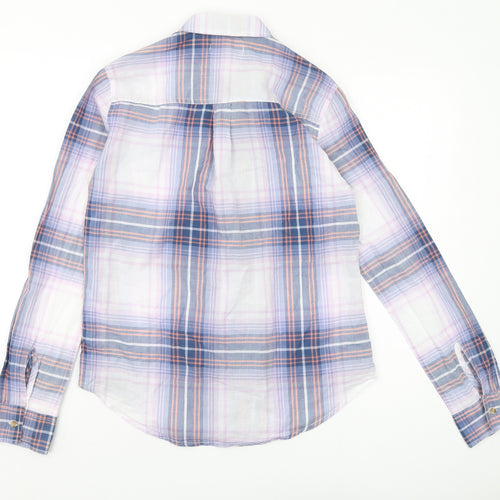 Hollister Women's Multicoloured Plaid Button-Up XS