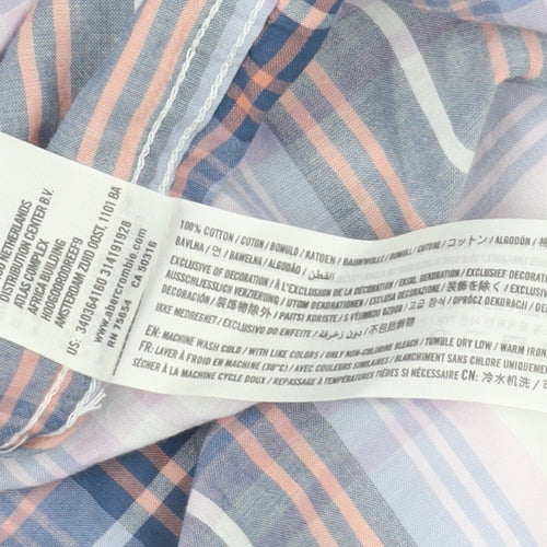Hollister Women's Multicoloured Plaid Button-Up XS