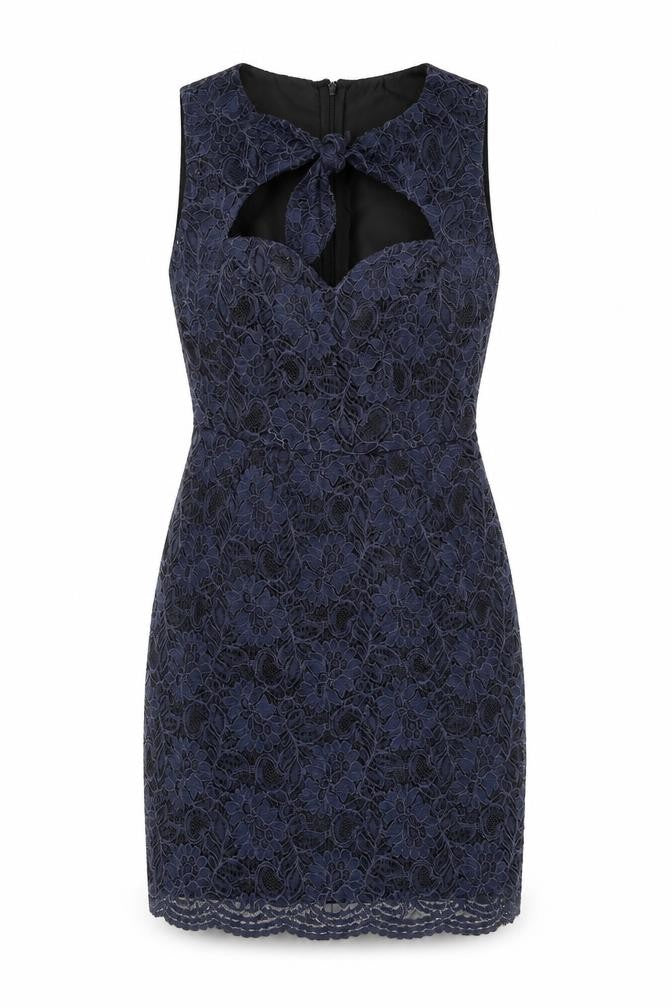 Monsoon Women's Black Lace Bodycon Dress Size 8 Party