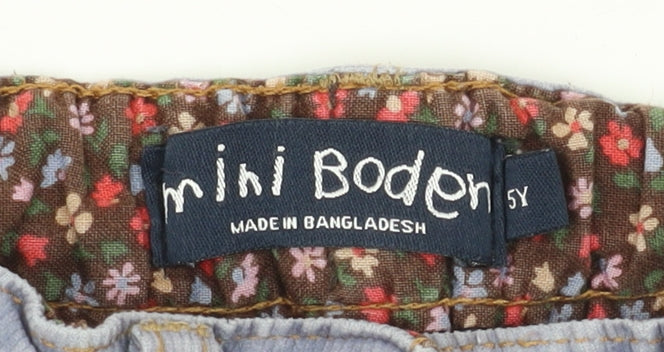 Mini Boden Girls Blue Trousers 5 Years Elastic Waist