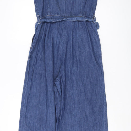 Miss Selfridge Women's Blue Denim Dungaree Jumpsuit, Size 6
