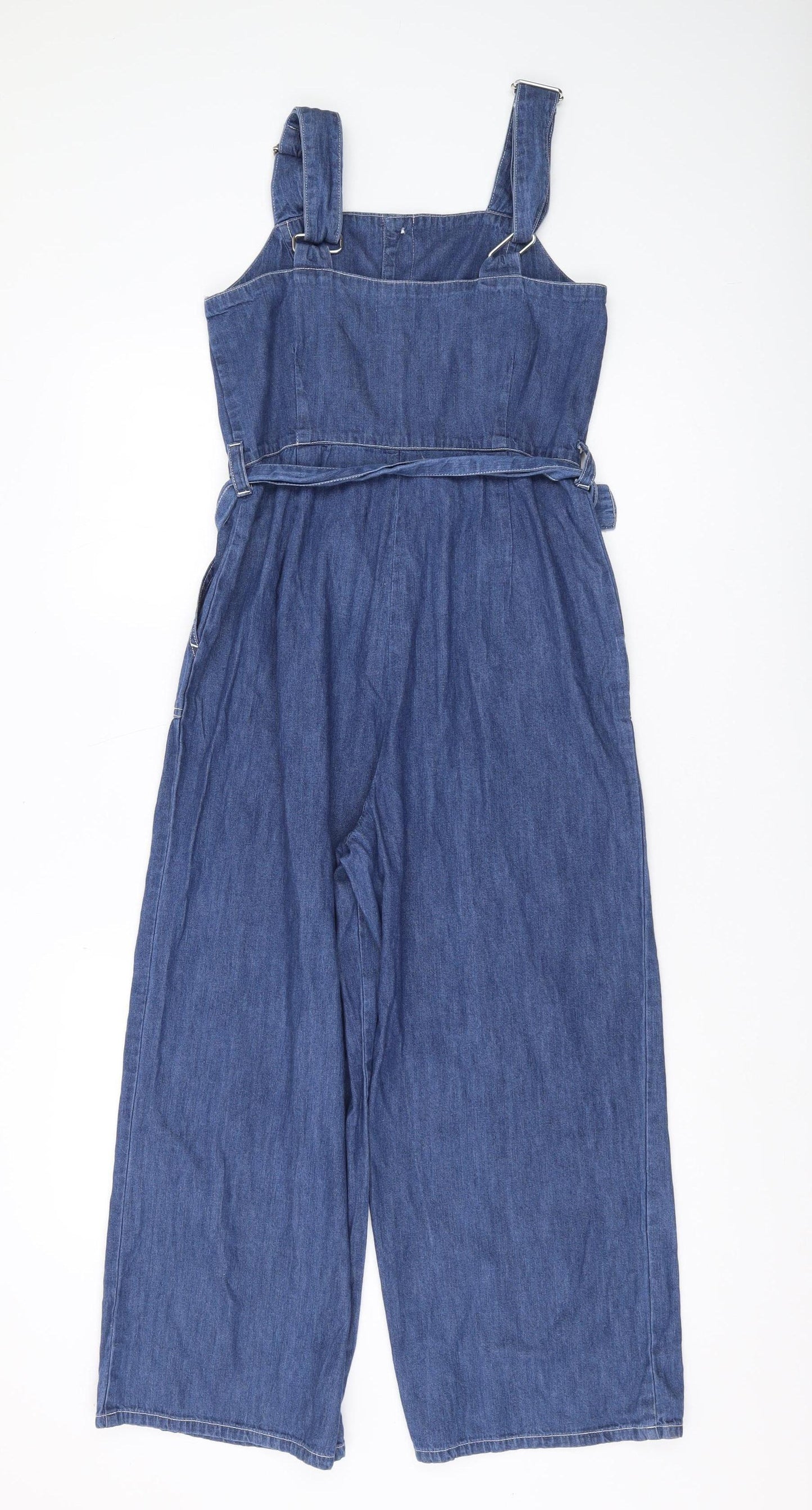 Miss Selfridge Women's Blue Denim Dungaree Jumpsuit, Size 6