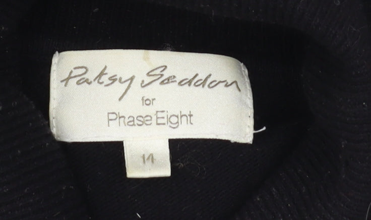 Phase Eight Women's Black Roll Neck Jumper Size 14