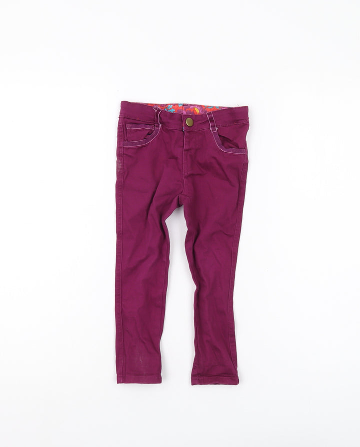 Bows & Arrows Girls' Skinny Purple Jeans 2-3 Years