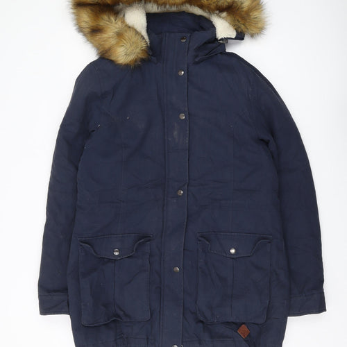 Quba Sails Women's Blue Parka Coat Size 14 Winter