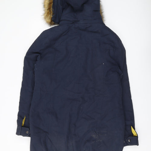 Quba Sails Women's Blue Parka Coat Size 14 Winter