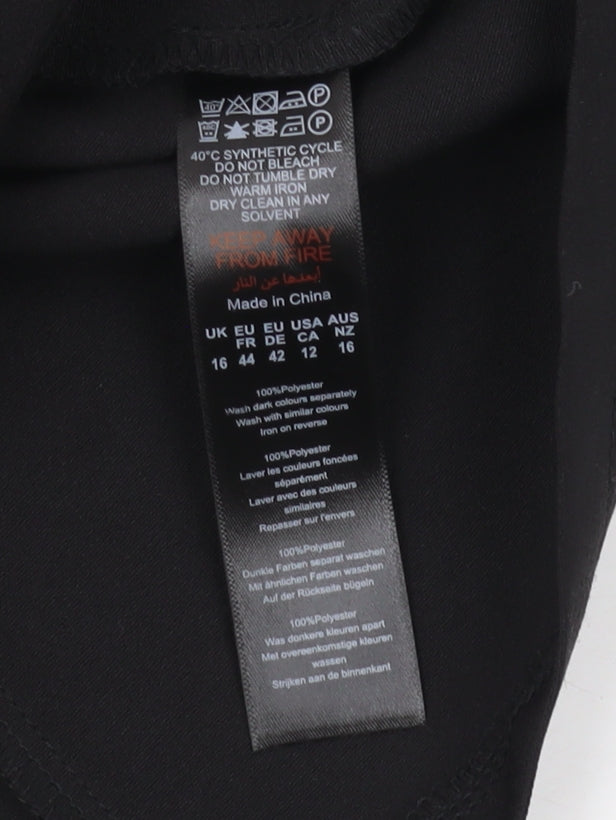 Boohoo Women's Black Blouse - Size 16, Off Shoulder Elegance