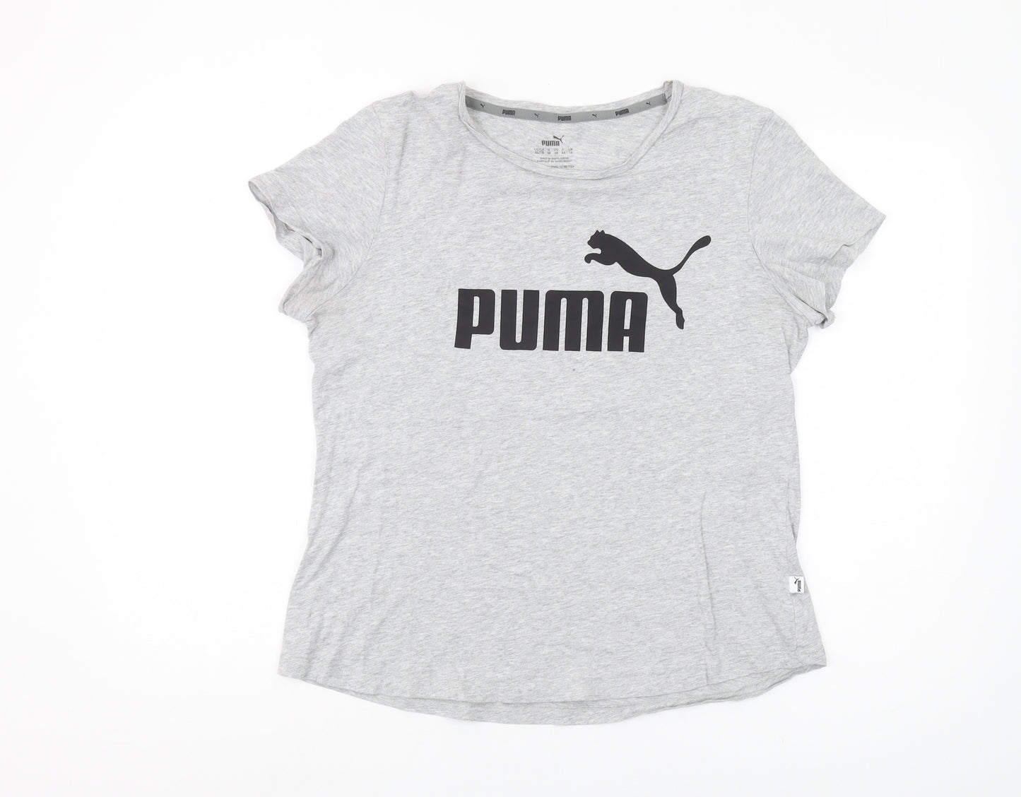 Puma Women's Grey Crew Neck T-Shirt Size 16