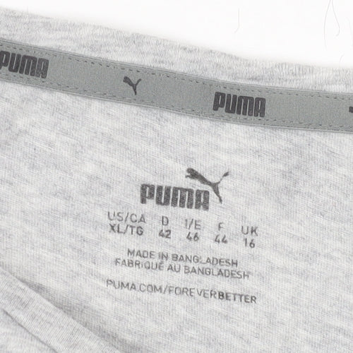 Puma Women's Grey Crew Neck T-Shirt Size 16