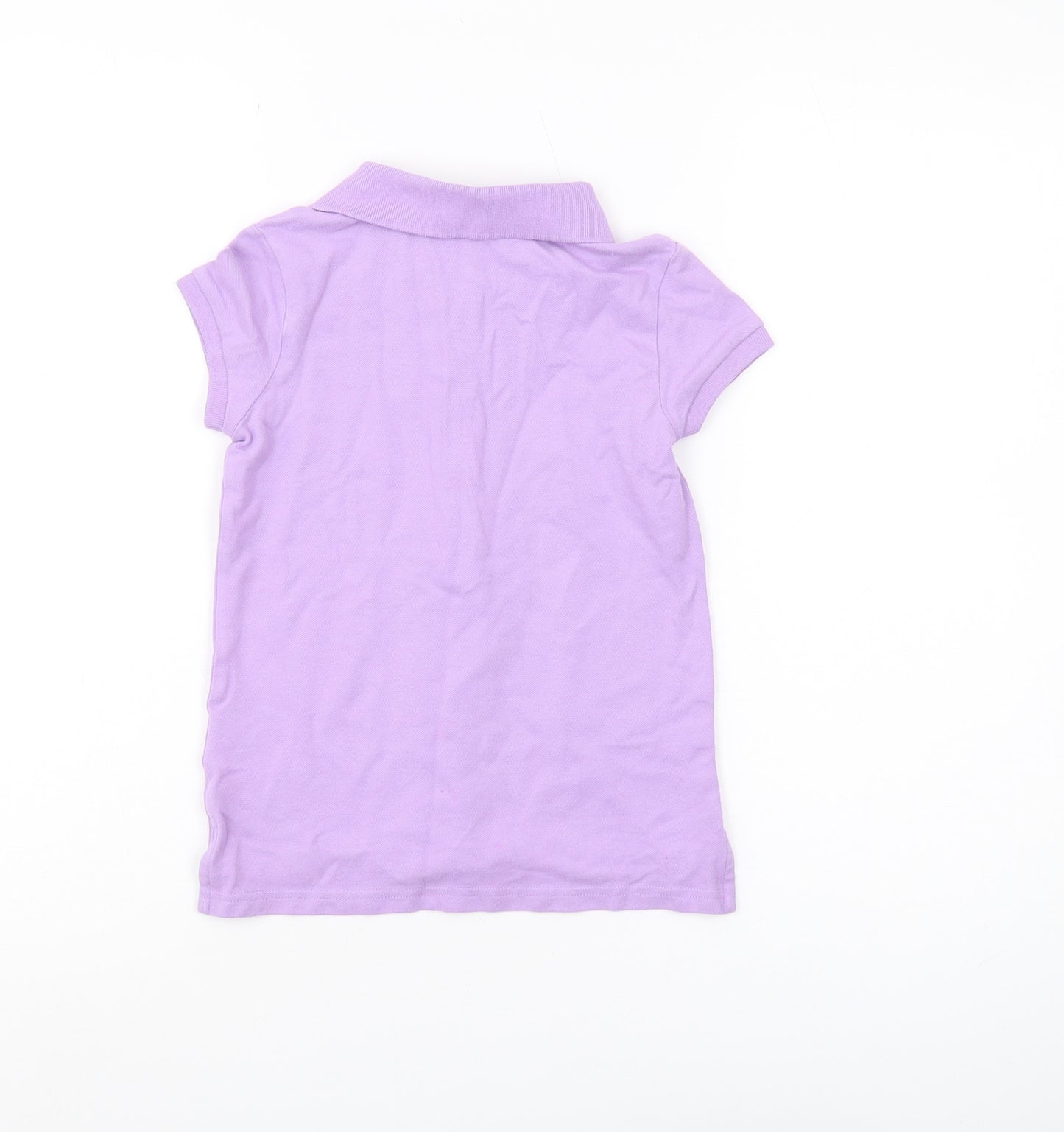Polo Ralph Lauren Girls Purple Polo Shirt, Size 7, Short Sleeve