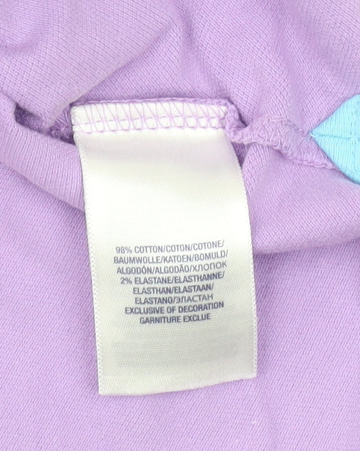 Polo Ralph Lauren Girls Purple Polo Shirt, Size 7, Short Sleeve