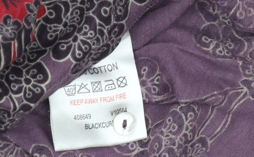 White Stuff Women's Purple Floral A-Line Dress Size 14