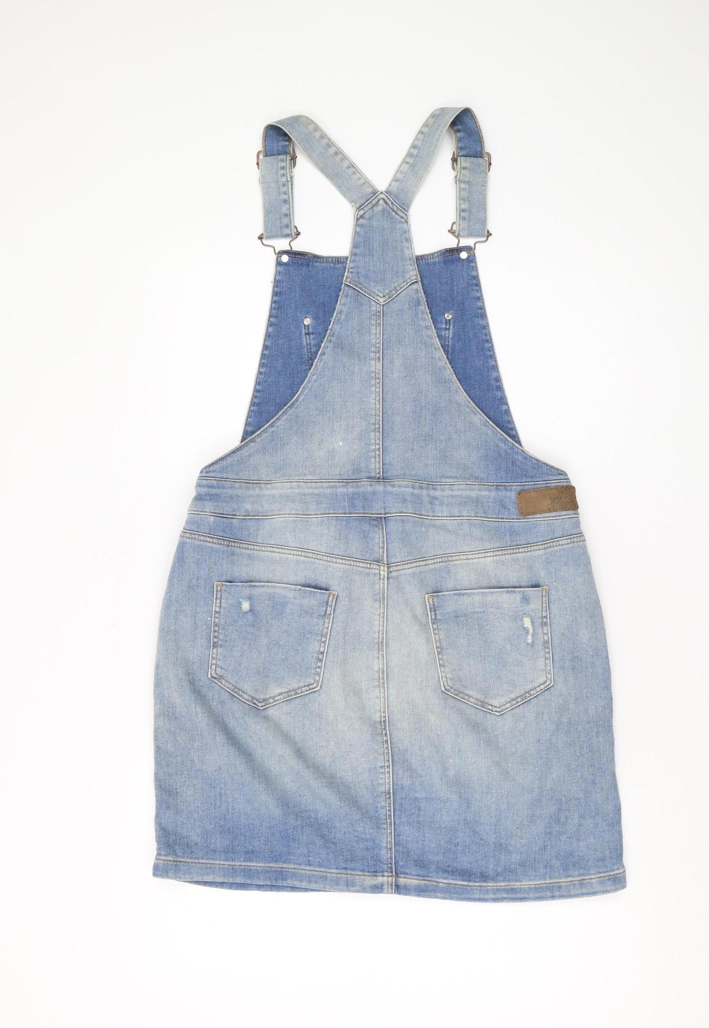 Marks and Spencer Women's Blue Denim Pinafore Dress Size 12