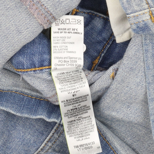 Marks and Spencer Women's Blue Denim Pinafore Dress Size 12