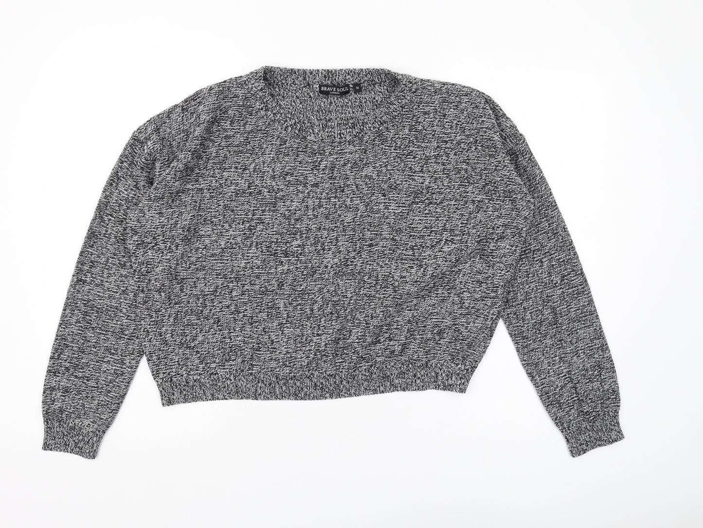 Brave Soul Women's Grey Pullover Jumper Size M