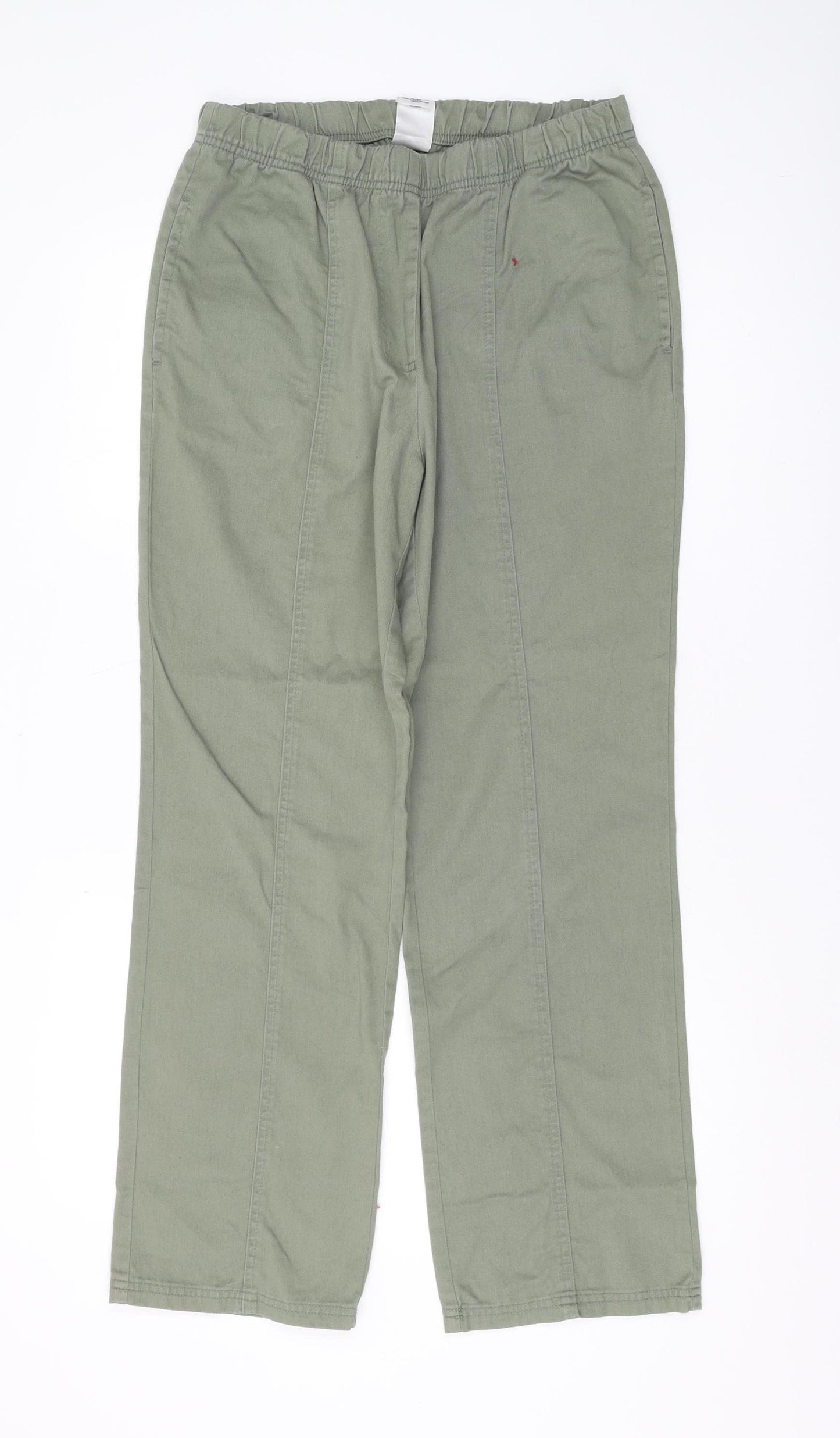 Damart Women's Green Cotton Trousers Size 14