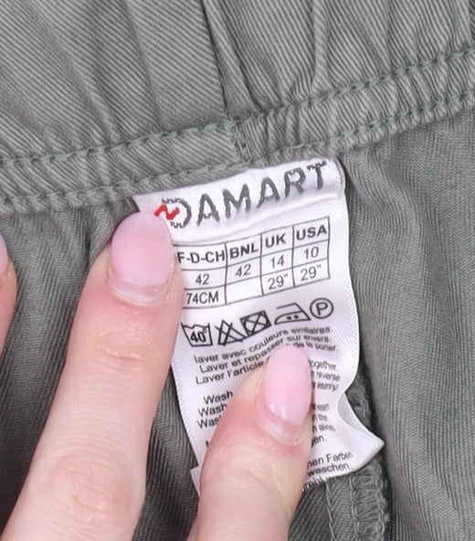 Damart Women's Green Cotton Trousers Size 14