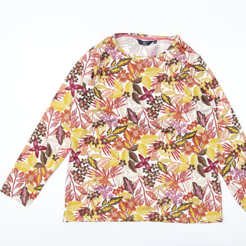 ISLE Essentials Women's Floral Blouse, Multicoloured, 14-16