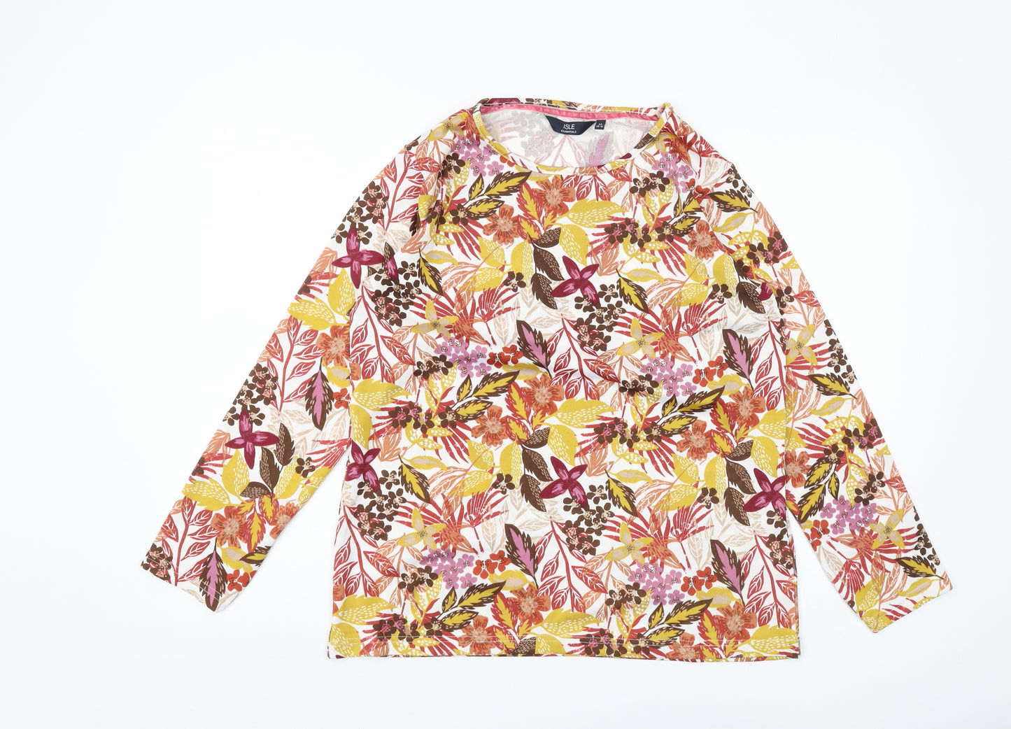 ISLE Essentials Women's Floral Blouse, Multicoloured, 14-16