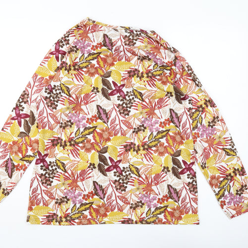 ISLE Essentials Women's Floral Blouse, Multicoloured, 14-16
