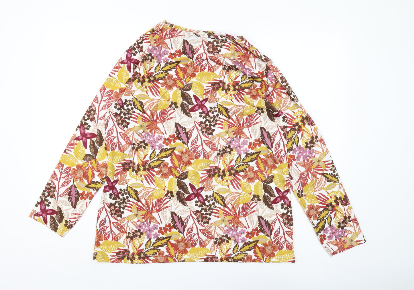ISLE Essentials Women's Floral Blouse, Multicoloured, 14-16