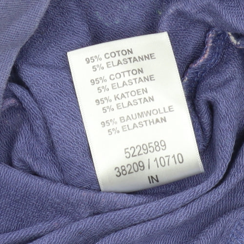 Damart Women's Purple Floral Pullover Sweatshirt Size 12