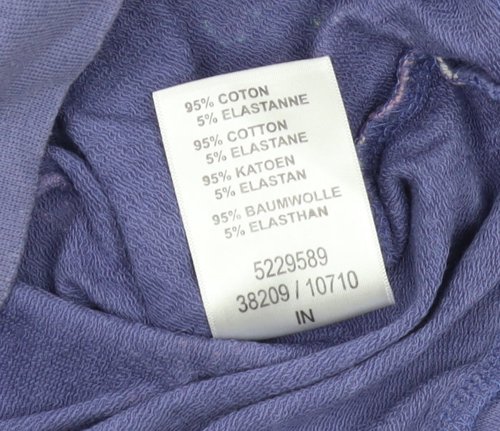 Damart Women's Purple Floral Pullover Sweatshirt Size 12