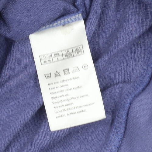 Damart Women's Purple Floral Pullover Sweatshirt Size 12