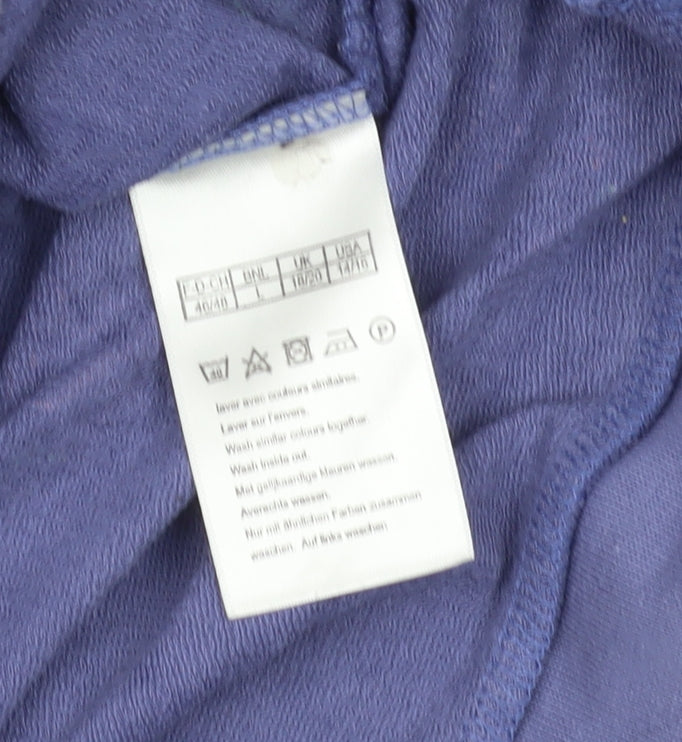 Damart Women's Purple Floral Pullover Sweatshirt Size 12